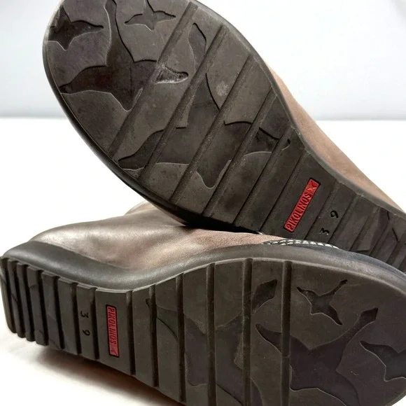 Pikolinos Brown Leather Lace Up Ankle Boots Women's Size 39 Casual Comfort - Picture 6 of 7